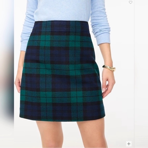 J. Crew Dresses & Skirts - NWOT J. Crew Tartan Mini Skirt in Green and Navy